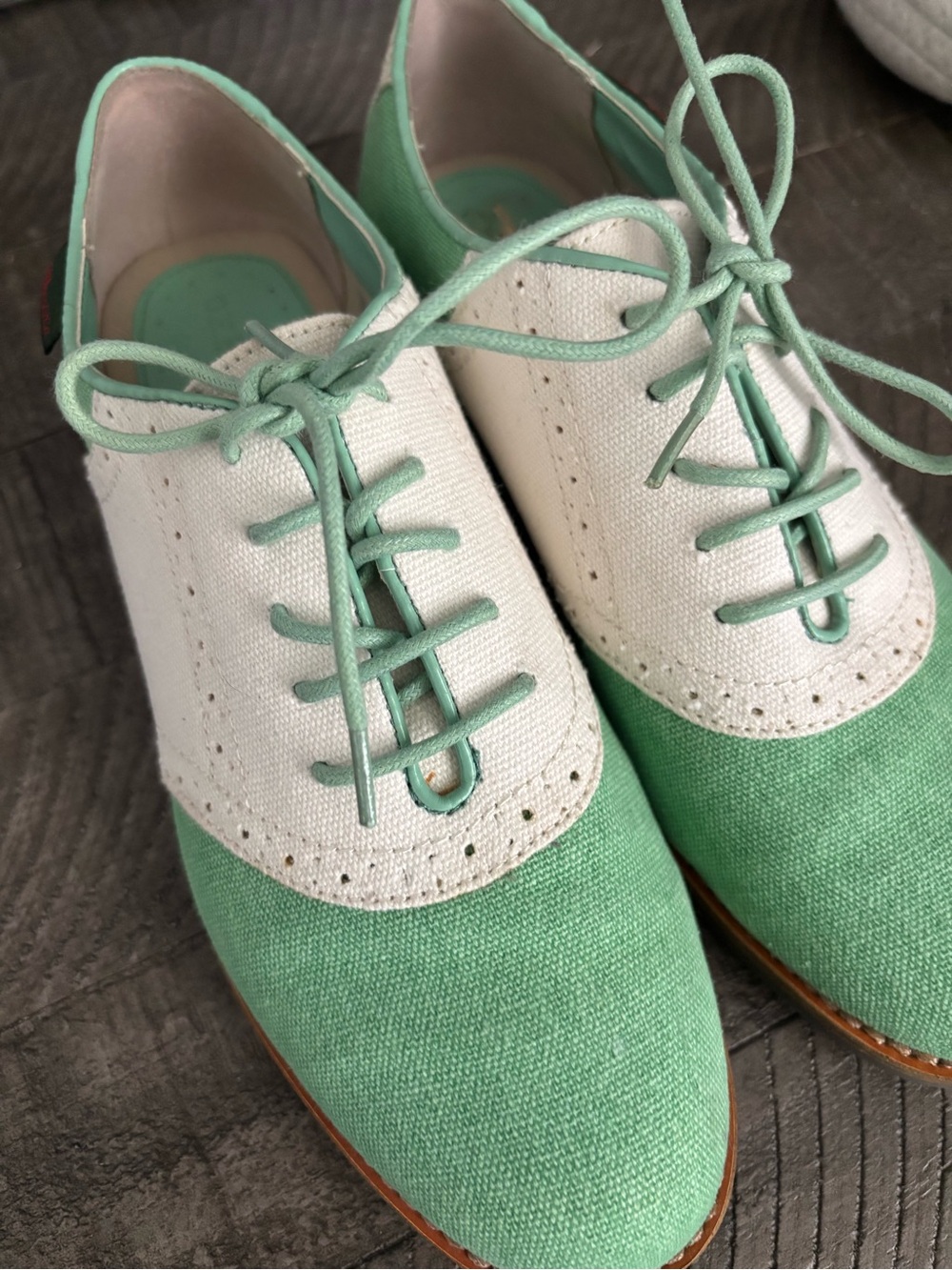 Vintage Retro Soft Girl Feminine G.H. Bass & Co. Elizabeth Oxfords Size US 7 - Picture 2 of 5